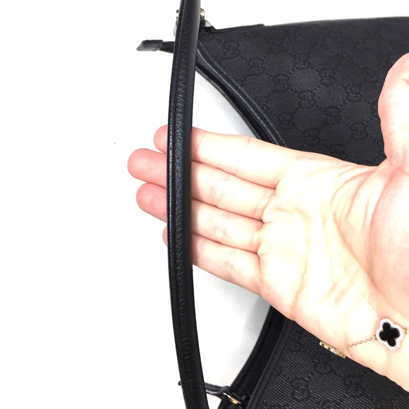 Authentic Gucci Abbey hobo bag black canvas - Picture 12 of 16